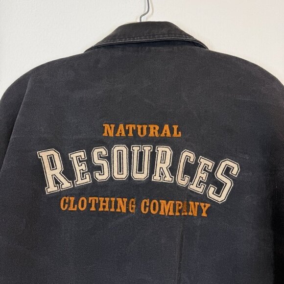 Vintage Varsity Suede Canvas Bomber Large 80s Black Brown Embroidered Jacket - Picture 6 of 10